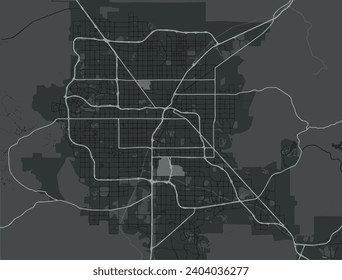 Vector city map of Las Vegas Metro Nevada in the United States of America with white roads isolated on a grey background.