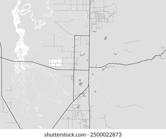 Vector city map of Logan Utah in the United States of America with black roads isolated on a grey background.