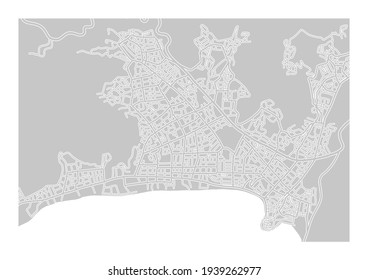 Vector city map. Marmaris illustration. City map. Turkey