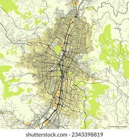 Mapa vectorial de Medellín, Antioquia, Colombia