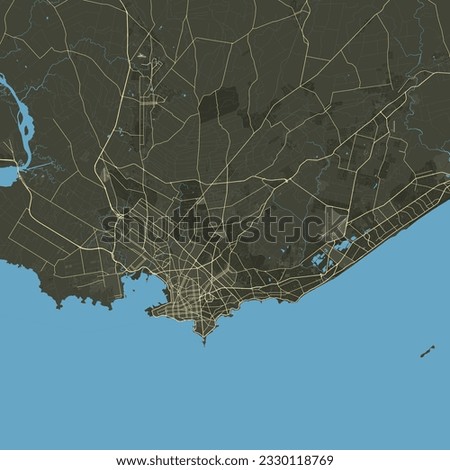 Vector City Map of Montevideo, Uruguay data from Openstreetmap