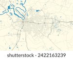 Vector city map Montgomery, Alabama, United States