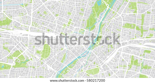 Vector City Map Munich Germany Royalty Free Stock Image