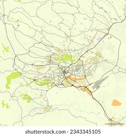 Vector city map of Nairobi, Kenya