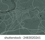 Vector city map of Neunkirchen in Germany with white roads isolated on a green background.