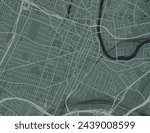 Vector city map of Newark New Jersey in the United Stated of America with white roads isolated on a green background.