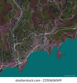 Vector city map of Nice, France