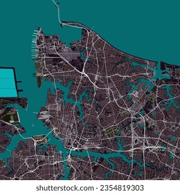 Stadtplan von Vector Norfolk, Virginia, USA