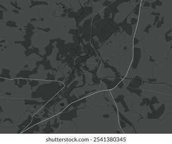 Vector city map of Orel in the Russian Federation with white roads isolated on a grey background.