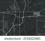 Vector city map of Orlando Florida in the United States of America with white roads isolated on a grey background.