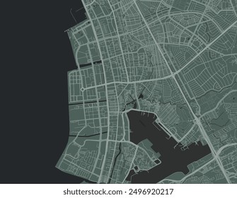Vector city map of Pasay in the Philippines with white roads isolated on a green background.