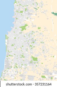 vector city map of Patras, Greece