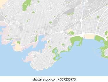 vector city map of Piraeus, Greece