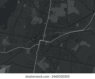 Vector city map of Pittsfield Massachusetts in the United States of America with white roads isolated on a grey background.