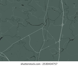 Vector city map of Podolsk in the Russian Federation with white roads isolated on a green background.
