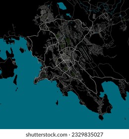 Vector City Map of Port Moresby, Papua New Guinea data from Openstreetmap