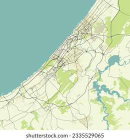 Vector city map of Rabat, Morocco