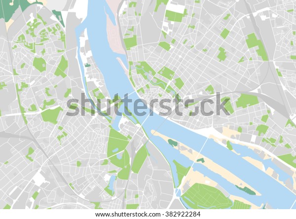 Vector De Stock Libre De Regalias Sobre Mapa De La Ciudad Vectorial De