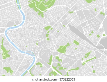 Vector City Map Of Rome, Italy