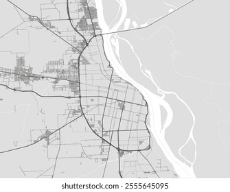 Vector city map Rosario