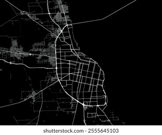 Vector city map Rosario