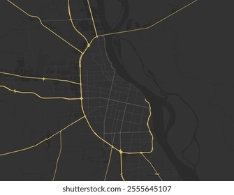 Vector city map Rosario