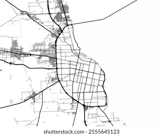 Vector city map Rosario