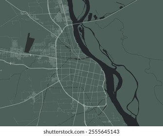 Vector city map Rosario