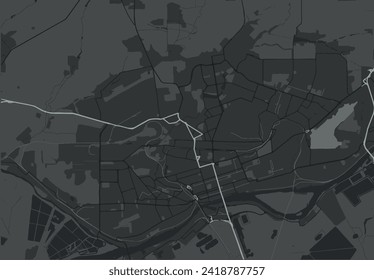 Vector city map of Rostov in the Russian Federation with white roads isolated on a grey background.
