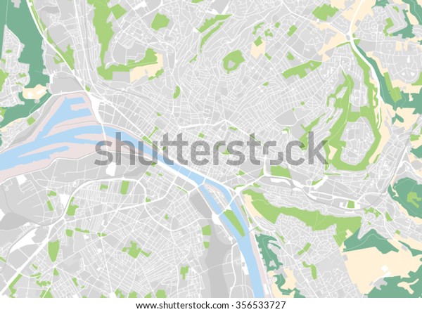 Vector City Map Rouen France 스톡 벡터(로열티 프리) 356533727 | Shutterstock
