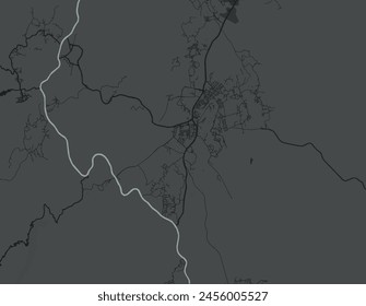 Vector city map of Sabt Alalayah in the Kingdom of Saudi Arabia with white roads isolated on a grey background.