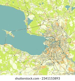 Stadtplan von Sankt Petersburg, St. Petersburg, Russland