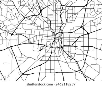 Stadtplan von San Antonio Texas in den Vereinigten Staaten von Amerika mit Vektorgrafiken auf weißem Grund.