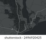 Vector city map of San Jose del Cabo in Mexico with white roads isolated on a grey background.