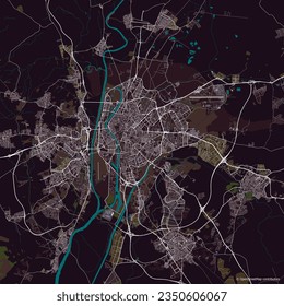 Vector city map of Seville, Spain