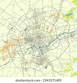Mapa vectorial de Shenyang Liaoning China
