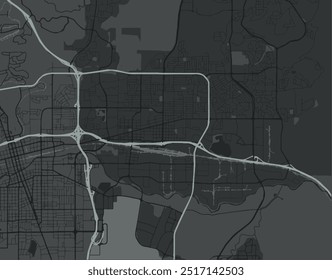 Vector city map of Sparks Nevada in the United States of America with white roads isolated on a grey background