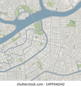 Vector city map, St. Petersburg
