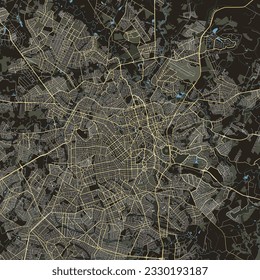 Vector City Map of Goiânia, State of Goiás, Brazil 