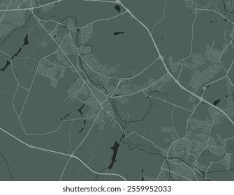 Vector city map of Sumare in Brazil with white roads isolated on a green background.