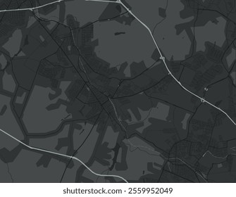 Vector city map of Sumare in Brazil with white roads isolated on a grey background.