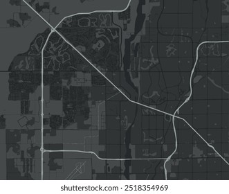 Vector city map of Surprise Arizona in the United States of America with white roads isolated on a grey background.