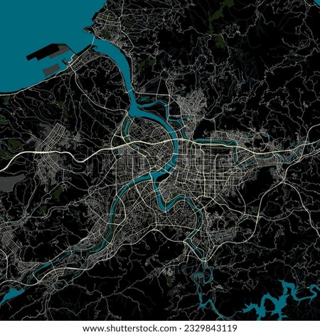 Vector City Map of Taipei, Taiwan data from Openstreetmap