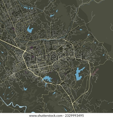 Vector City Map of Tirana, Albania data from Openstreetmap