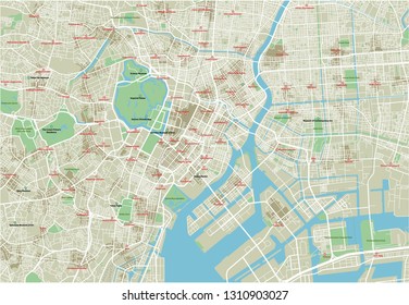 Map Tokyo Images, Stock Photos & Vectors | Shutterstock