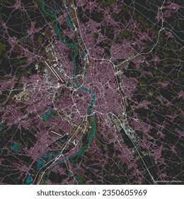 Vector city map of Toulouse France