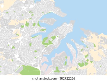 vector city map of Valletta, Malta