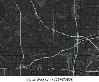 Vector city map of Westminster Colorado in the United States of America with white roads isolated on a grey background.