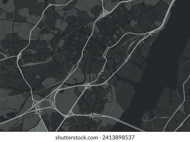 Vector city map of Wilmington Delaware in the United States of America with white roads isolated on a grey background.