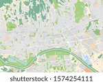 Vector city map of Zagreb